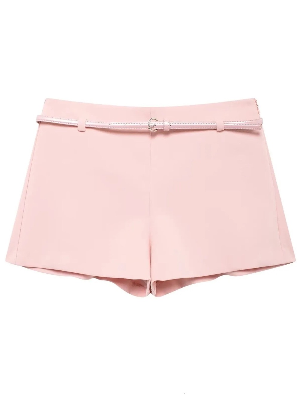 NWT Zara Pale Coral Pink Linen Blend Tailored Shorts